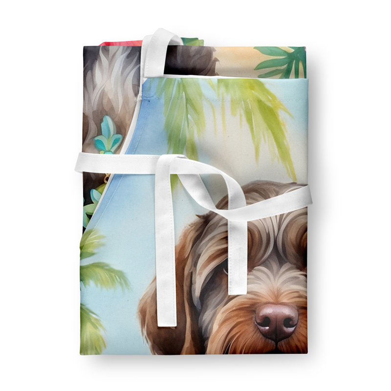 Tablier en fil de fer pointant Griffon Luau