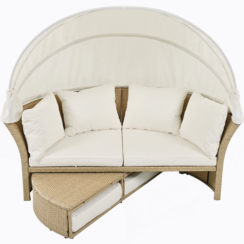 Ensemble de mobilier d'extérieur en rotin double