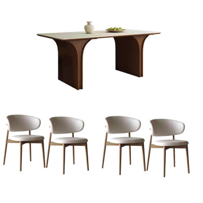 Retro home rock plate dining table sets