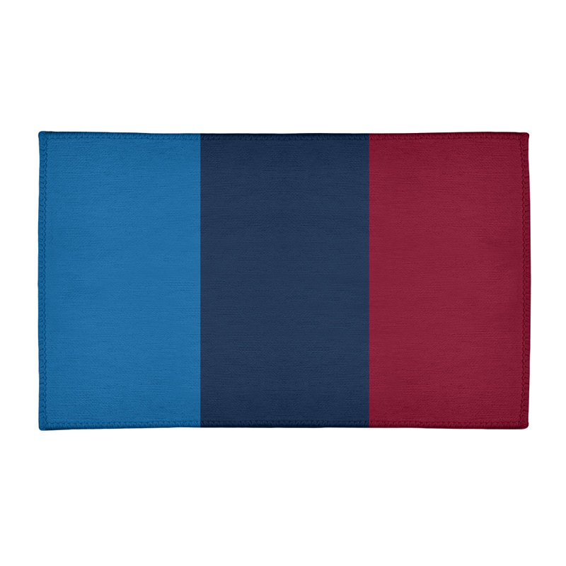 Tapis de table à rayures bleues nuit de hockey, Rectangle 3 pi x 5 pi