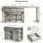 85.5" Kitchen Island with Extendable Dining Table-1271669616