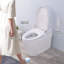 Toilette pour bidet au sol allongée Pdpbath 1,28 gallons GPF (siège inclus)