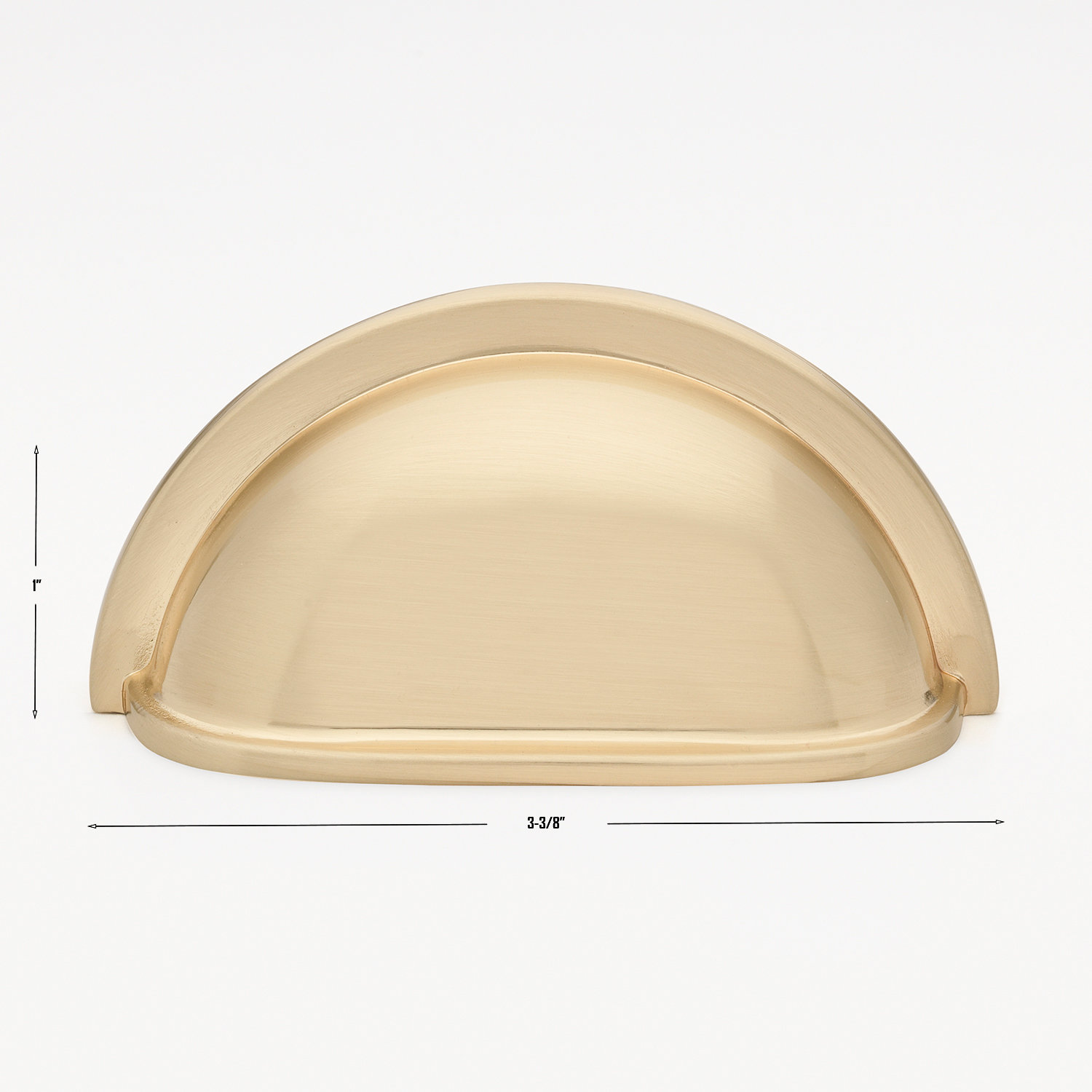 Classic Cup Bin Cabinet Pull, Champagne Gold