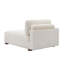 Chaise longue surdimensionnée en flanelle de fourrure de lapin blanche avec accoudoirs et coussins Bentura-594240048
