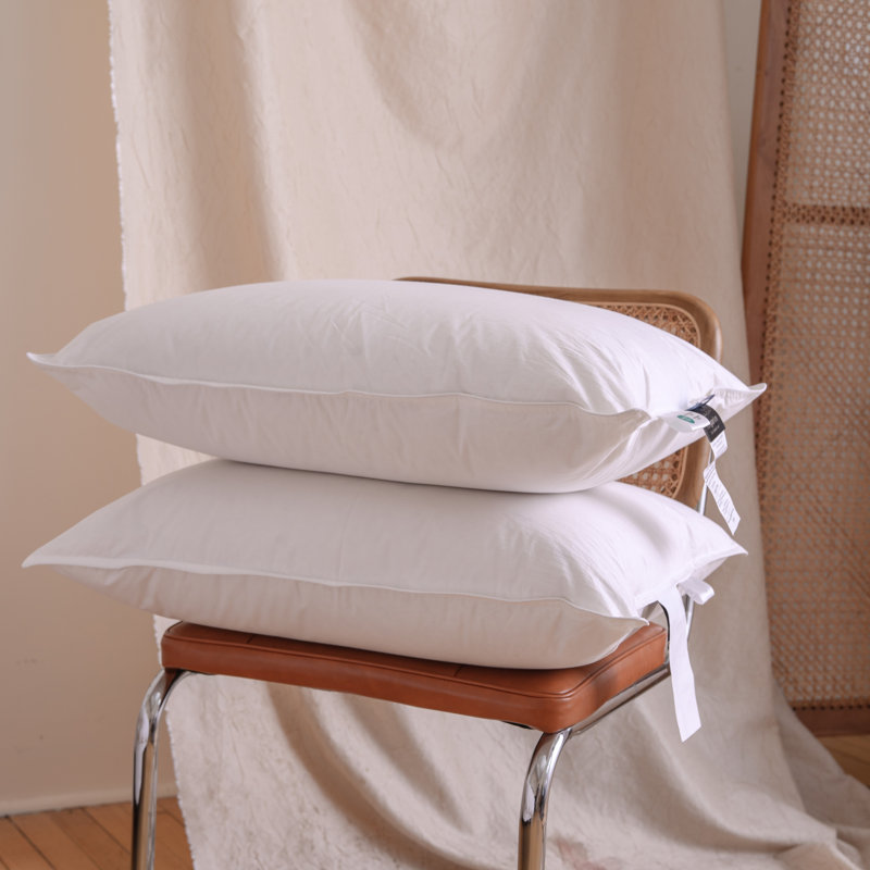 Highland Feather 750 Loft Hungarian Goose Down Pillow 500 TC Cotton Casing, Standard