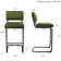 Ambrine Low Back Tufted Velvet Upholstered Counter/Bar Stool with Steel Sled Frame