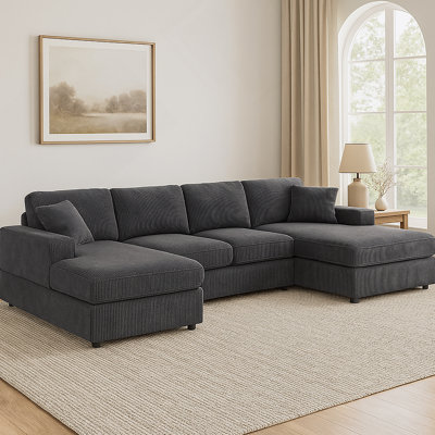 Canapé modulaire 3 pièces en velours côtelé 3 pièces