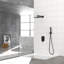 Système mural noir mat de 12 po à douchette double 12 po - Scald balancé, Douche de pluie réglable 360 °, à main pour une utilisation flexible avec valve équilibrée, rotatif, facile à installer et à adapter-125824726