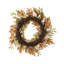 La couronne de tournesol, de citrouille et de feuilles neutre de 24 po de diamètre comprend un support à couronne de métal noir gratuit