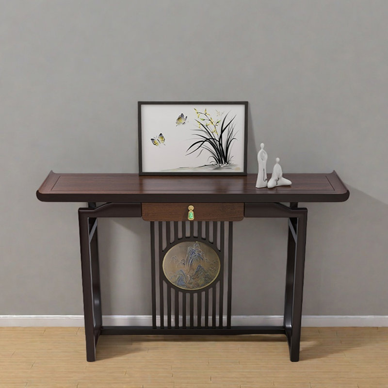 New Chinese Style Old Elmwood Hallway Console, 33.5" H x 63" W x 21.7" D