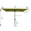 Parasol d'extérieur 9 pi x 6 pi, auvent imperméable, parasol rectangulaire pour patio 6 pi x 9 pi, matériau de construction-1496932507