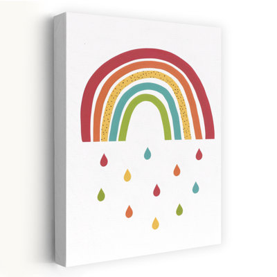 Rainbow Drops Abstract Colorful Minimalist Nature Spring Wall Art
