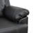 Black Semi-PU Leather Recliner Loveseat – Manual Reclining Loveseat for Living Room-91916758