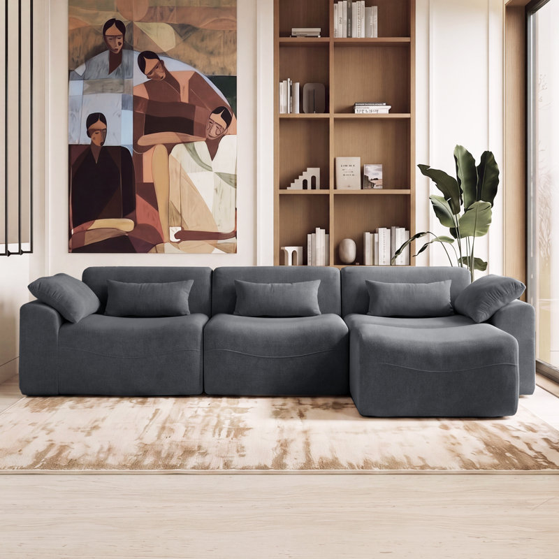 6 pièces Segal , Polyester gris foncé
