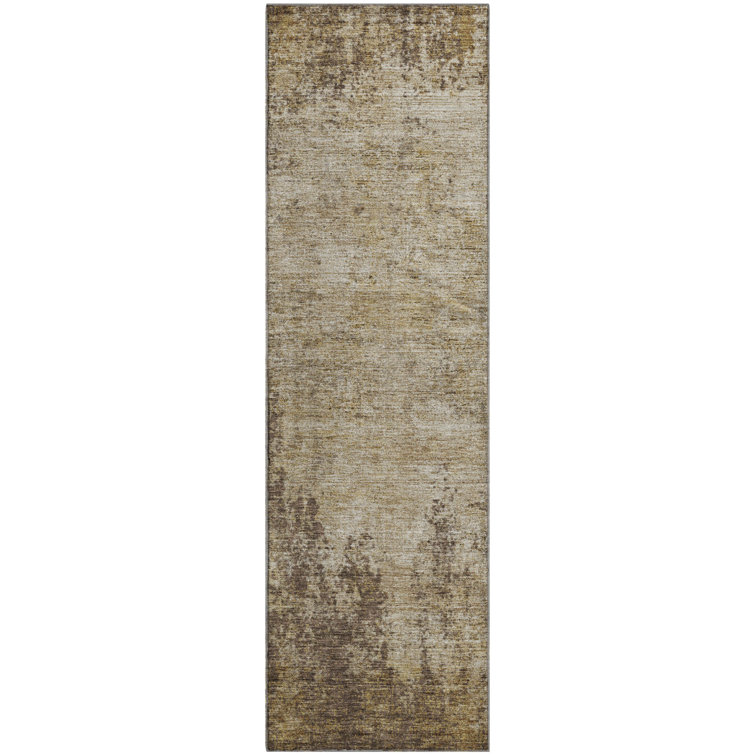 Premium Machine Washable Prisco Brown Rug