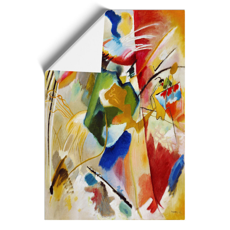 Green Center by Wassily Kandinsky - No Frame Painting, 30cm H x 21cm W x 0.1cm D