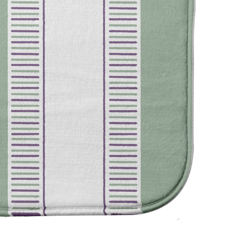 Lukasik Non-Slip Bath Mat, 21" W x 34" L, Light Green