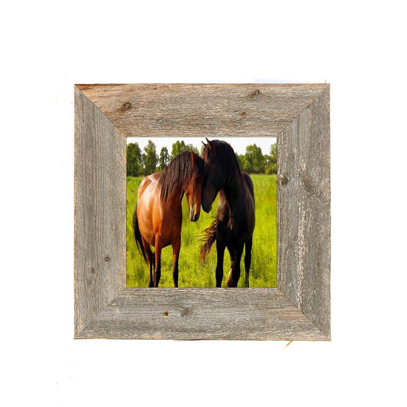 Cadre photo rustique en bois, 10 po x 10 po