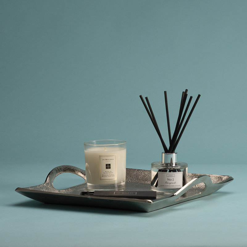 Downley Metal Tray, Silver