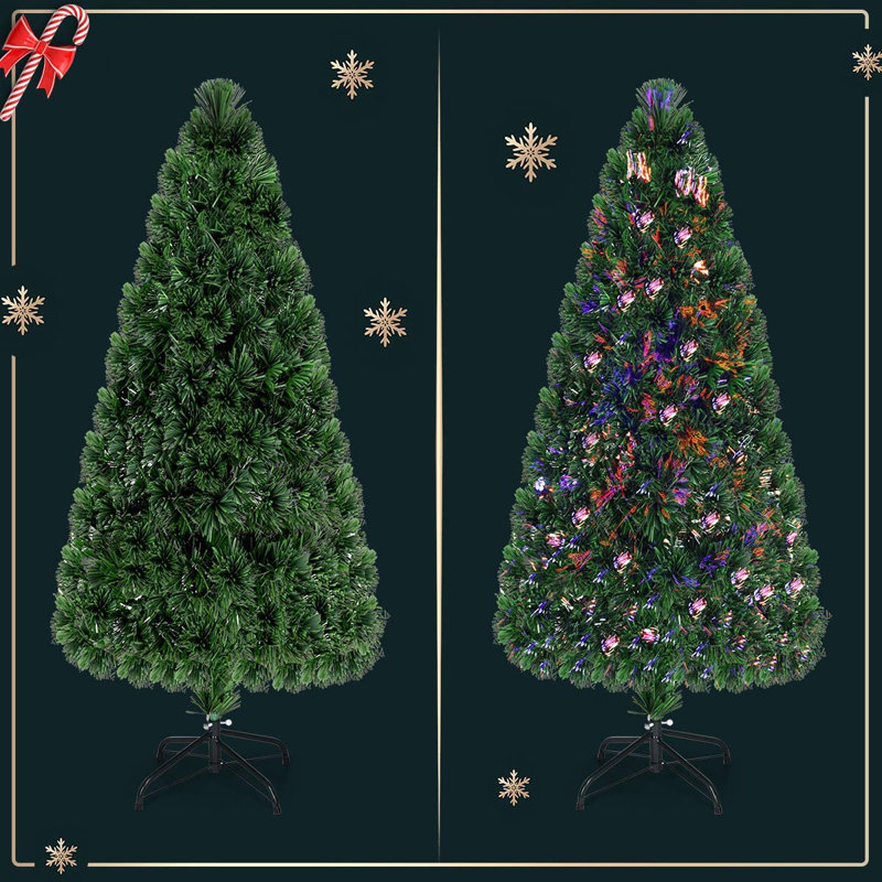Lighted Artificial Pine Christmas Tree, 180cm H x 83cm W x 83cm D