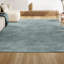 Tapis bleu uni à poils courts Arzel-1664087328