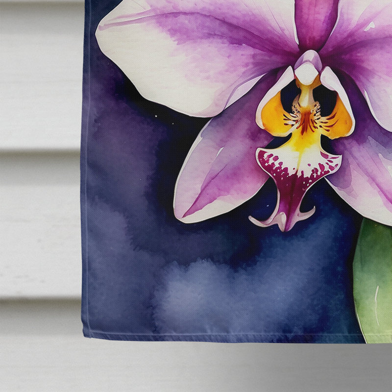 Drapeau de maison de fleurs Liatris, Orchidées Dendrobium