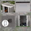 6' X 4' Metal Lean To Garden Shed, Outdoor Storage Shed, Garden Tool House With Double Sliding Doors-123283122-123283120