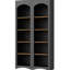 Bibliothèque à 2 niveaux avec tablettes réglables, gris pour bureau à domicile, dortoir, armoire à pièces, cuisine avec tablettes, conception stable-1006937971