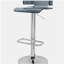 Fauteuil pivotant gris et chrome réglable