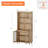 Scarlett Bookcase With Doors, Tiered Bookshelf, Tall Book Case Shelf With Glass Paneled Doors-422603541