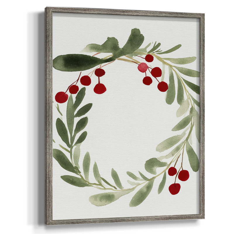 «Christmas Holiday Art» CECXLV, reproduction d'art encadrée - bois massif, H 15 po x l 12 po