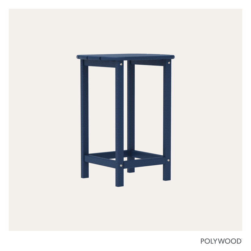 POLYWOOD South Beach 26" Counter Side Table, Navy