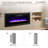 36'' W Black Electric Fireplace