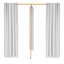 Tomishige Hanging Room Divider with Privacy Curtain-1018772884