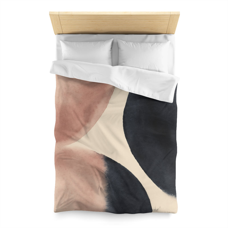 Microfiber Duvet Cover Boho Style, Design 79, Twin Duvet Cover, White