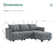 Manusite L-Shaped Modular Sectional Upholstered Couch With Storage Seat