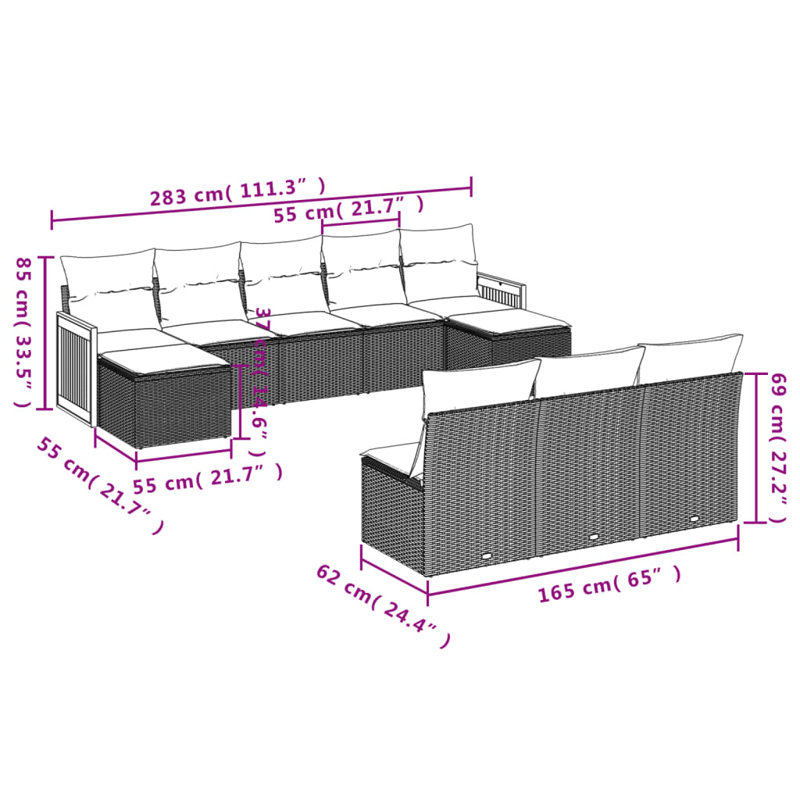Vidaxl Garden Sofa Set