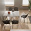 Summer - Fauteuil empilable moderne en plastique 4 pièces pour l'intérieur / l'extérieur - Dossier ergonomique à lattes, matériau PP résistant aux intempéries, gris chaud - Patio, balcon, café