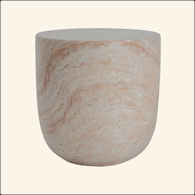 Outdoor/Indoor Lightweight Concrete Side Table