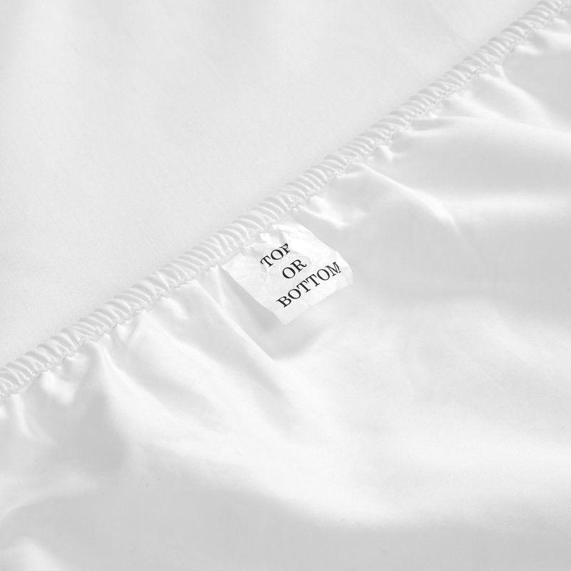 Drap-housse Apus, Très grand, Blanc, Fits mattress depth up to 18"