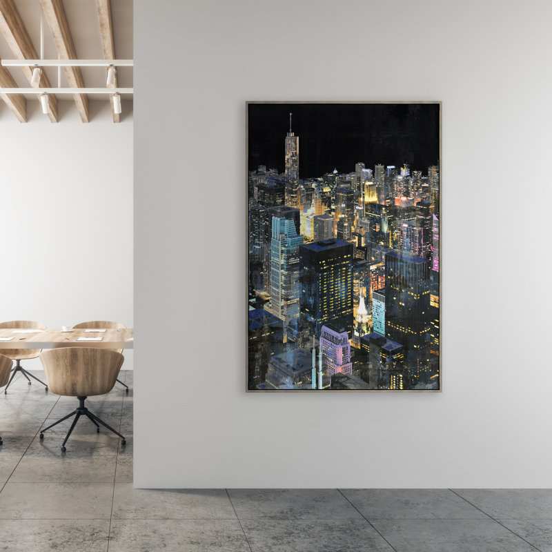 Starry Chicago II Painting by Sonia Noir