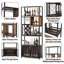Armoire-bar industrielle avec porte-bouteilles en bois