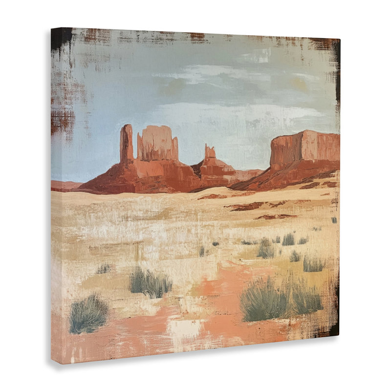 Désert, carte postale sur toile Mesa, design par Petal Prints Design, H 36 po x l 36 po