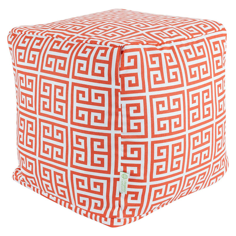 Aleyla Outdoor Ottoman, Orange
