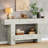 63 Inch Long Console Table, Farmhouse Entryway Table With Storage, Rustic Wood Sofa Table Behind Couch Table