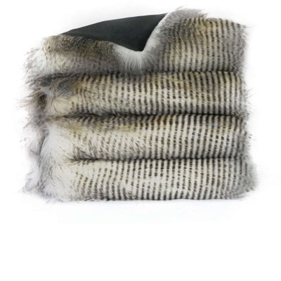 Alaskan Hawk Fur Throw Blanket