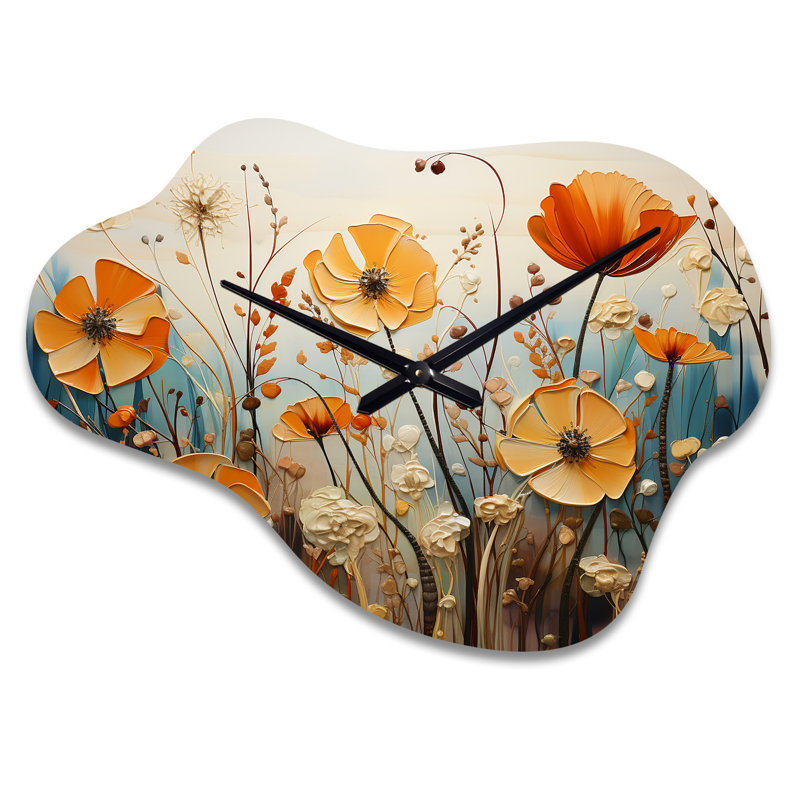 Horloge murale asymétrique en métal Rashmi, Petit