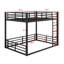 Structure de lit superposé en métal, lit superposé robuste pour enfants, adolescents, adultes