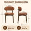 Ensemble de 4 chaises de salle à manger rembourrées en bois massif avec support ergonomique Farmhouse-133415809-133415805-133415804