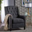 Fauteuil capitonné inclinable classique en tissu-388422979